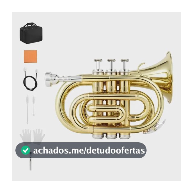 Vedo Trompete Reverso Instrumentos Si Bemol Com Acabamento