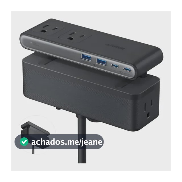 Filtro De Linha Anker Nano 10 Portas 70w Com Grampo Black
