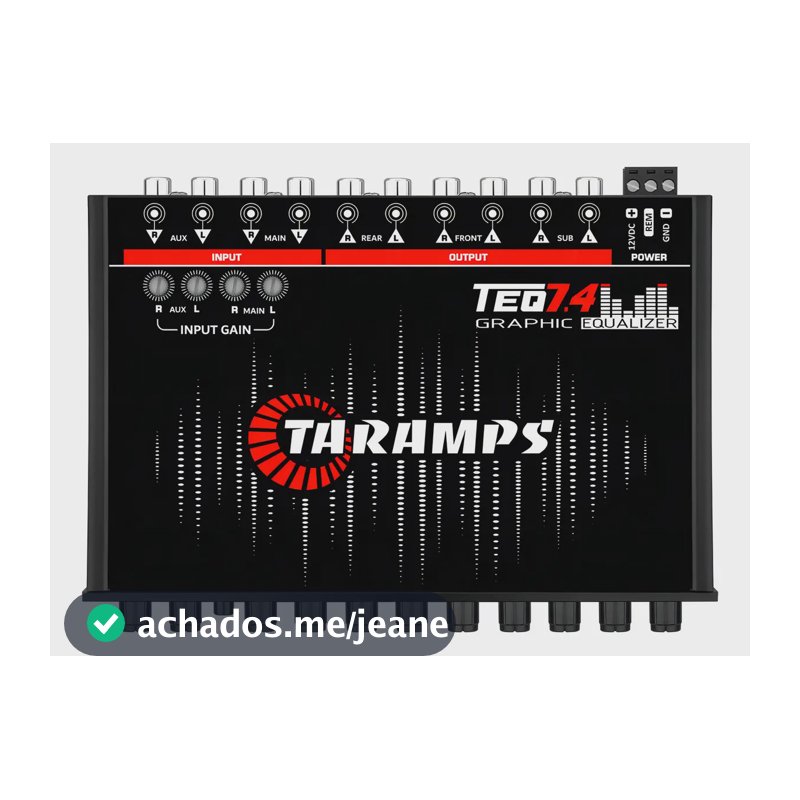 Equalizador Taramps TEQ 7.4 de 7 Bandas para Som Automotivo com RCA