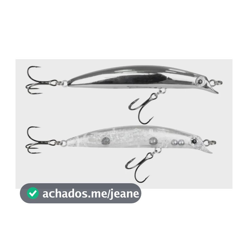 Kit C/2 Iscas Artificiais Kin 80 Cor Cromo/tsp Pnc Cromo-tsp