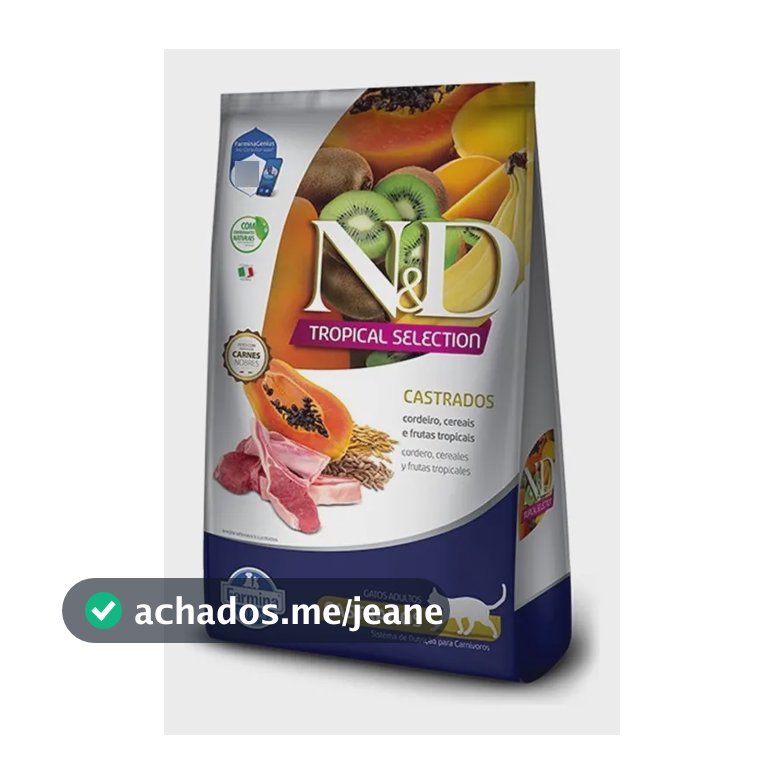 Ração para Gatos Farmina N&D Tropical Selection Cordeiro Cereais Frutas Tropicais 7kg
