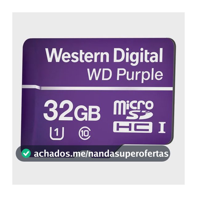 Cartão Micro Sd 32gb 16tbw Western Digital Purple