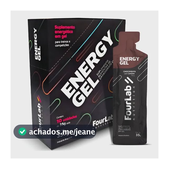 Fourlab Energy Gel Caixa 10 Sachês | Energia | Original + Nf Limão
