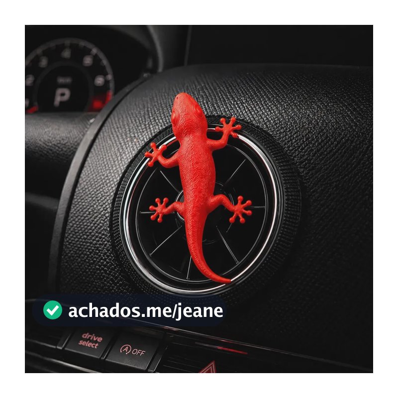Lagartixa Gecko Enfeite Para Difusor De Carro Sem Cheiro Vermelho