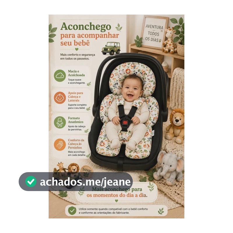 Almofada Para Bebê Conforto Universal - Safari N° 13