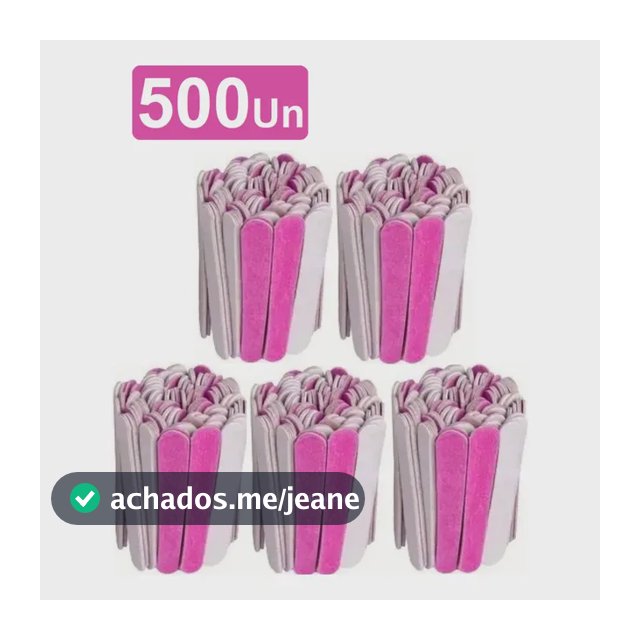500 Lixa De Unha Descartável Rosa Pink Mini Lixa De Manicure Pedicure 8cm Pura Arte