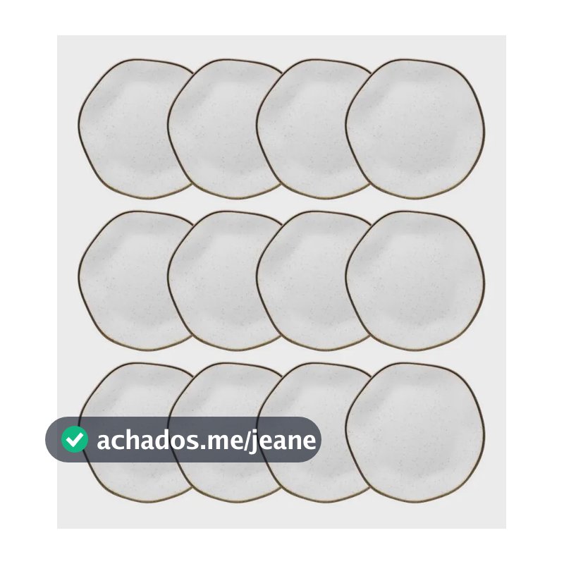 Jogo De 12 Pratos Sobremesa 21,5cm Oxford Ryo Maresia
