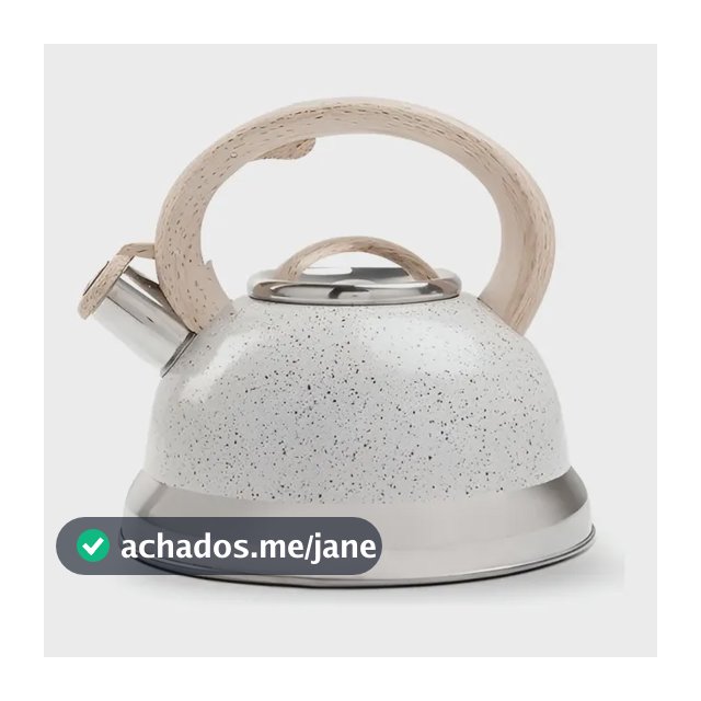 Chaleira Bule Alumínio C/ Apito Roma Vanilla Brinox 2,7 L