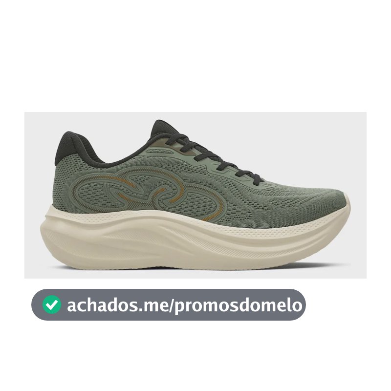 Tênis Masculino Rush Olympikus Militar/preto Liso 39 Br