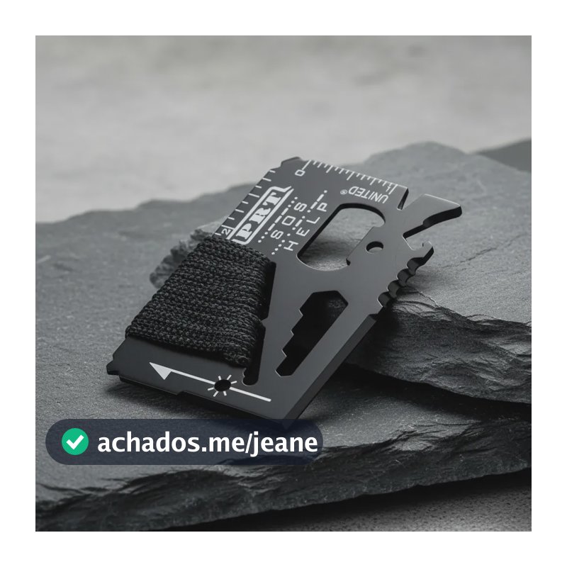Cartão Tático Molle Edc  Multifunção B Camping  Sobevivencia Black