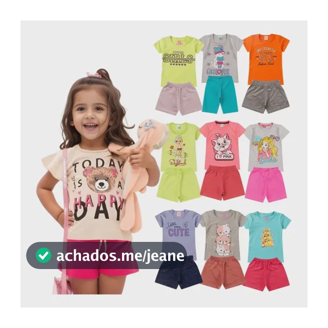 Kit Sortido 10 Peças De Roupas Infantil Conjuntos Verao