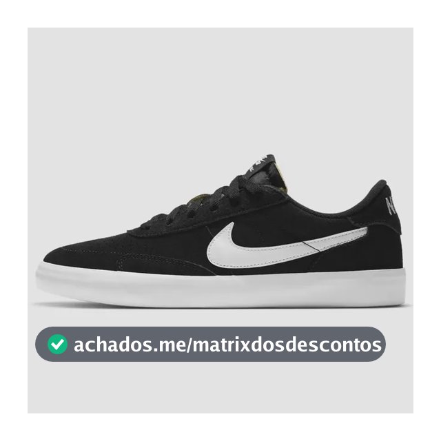 Tênis Nike Sb Heritage Vulc Masculino Preto/branco 42 Br
