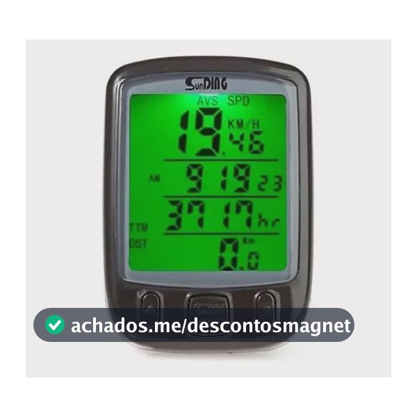 Velocímetro Digital Bike com Fio Sunding SD-563A Preto LCD
