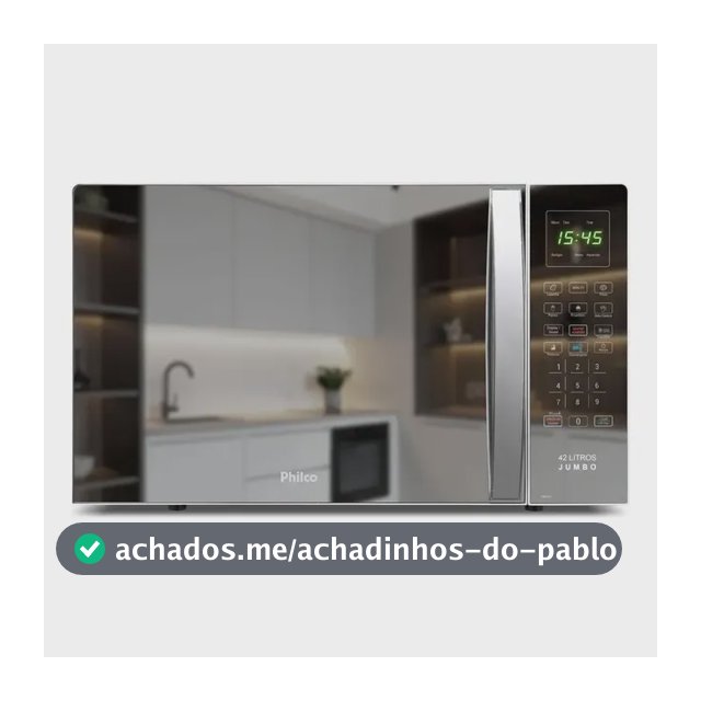 Micro-ondas Philco 42L 1560W com Tira Odor e Menu Fit PMO42EB