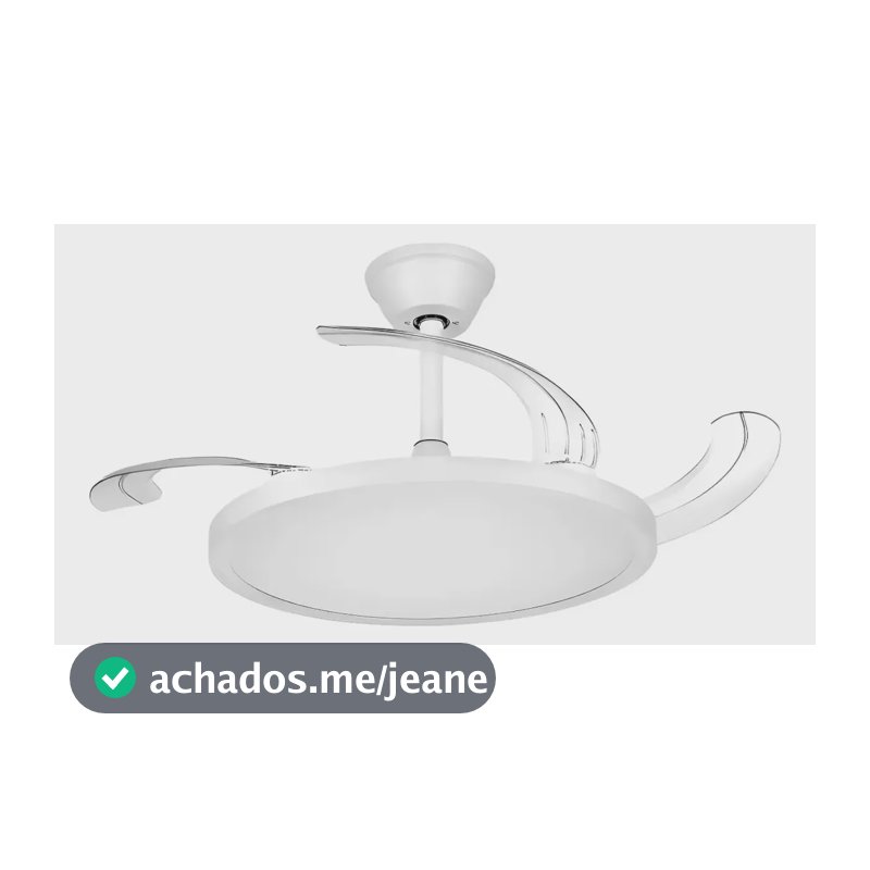 Ventilador Teto Retrátil Elgin Silence Air Pro 4 Pás 6 Vel  80 Cm 60hz Branco 127/220v Transparente Plástico 4