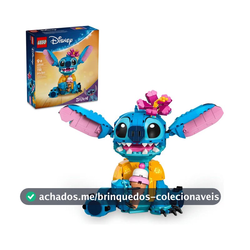 LEGO® ǀ Disney Stitch 43249; Conta com um personagem para construir, uma casquinha de sorvete e uma flor; 9+