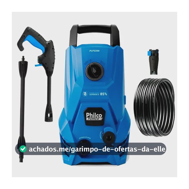 Lavadora De Alta Pressão Jato Compacta Philco Plp2200 1300w 1300 Psi/libras 312l/h Lança Regulável 127v