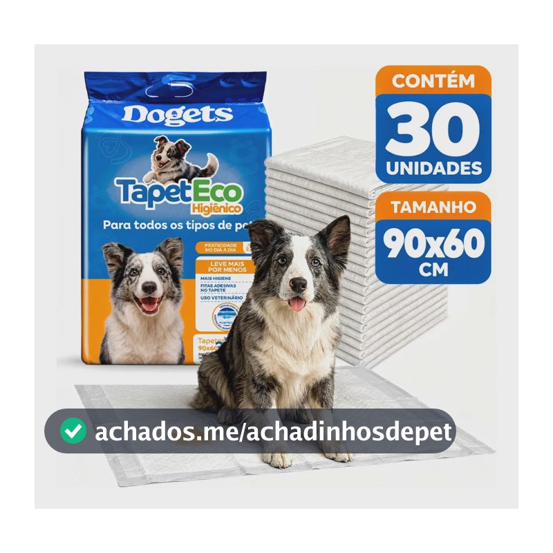 Tapete Higiênico Para Cães Tapete Higiênico Descartável 90x60 30 Unidades Grande Tapete Higiênico Para Cachorro Tapete Pet