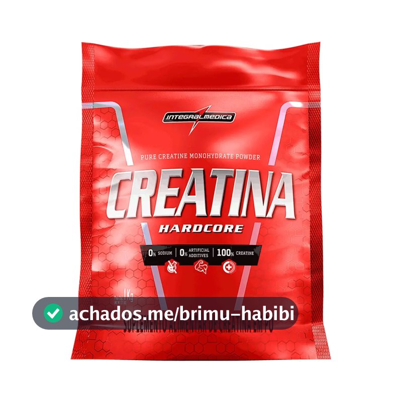Creatina Integralmédica Monohidratada Hardcore em pó Sem sabor x 1kg