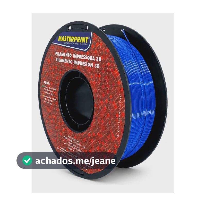 Masterprint PETG filamento de impressora 3d 1,75mm 1kg Azul