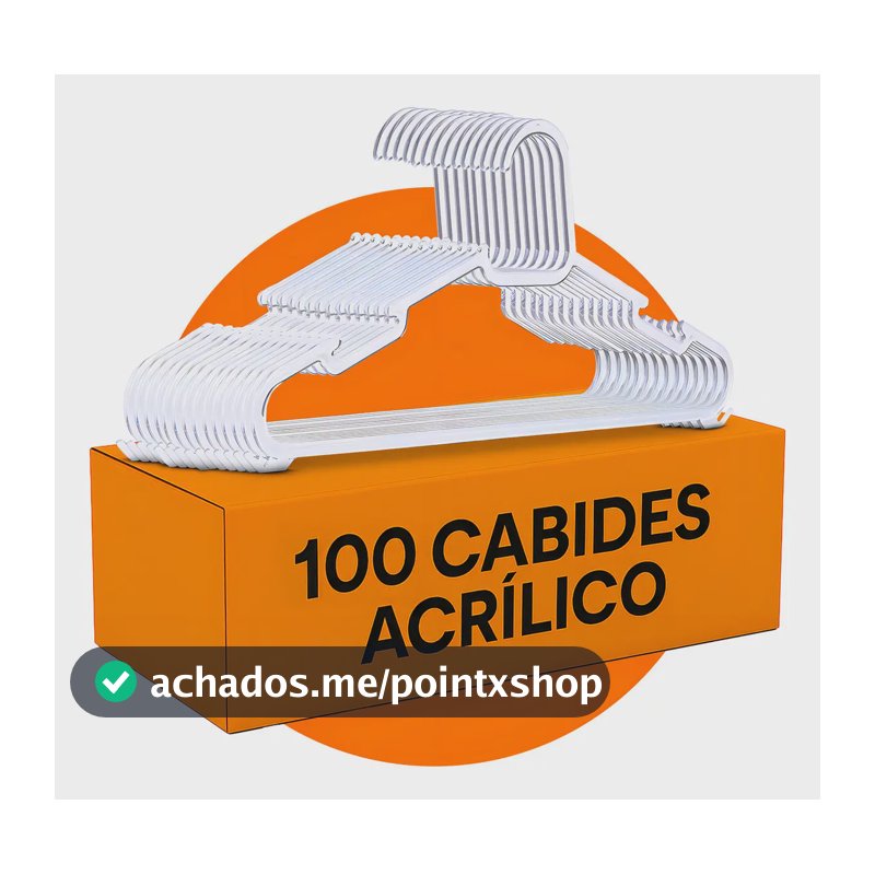 Kit 100 Unidades Cabide Acrilico para Calça Transparente de Roupa Acrilico Adulto Organizador Slim Ultrafino Libery.casa