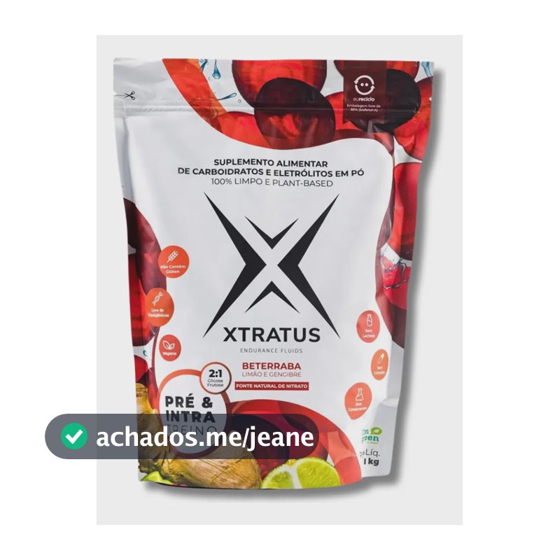 Suplemento Nutricional Xtratus Pré e Intra-treino 1kg Beterraba Limão Gengibre