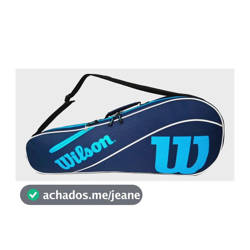 Bolsa de raquete de tênis Wilson 3 raquetes Advantage azul turquesa