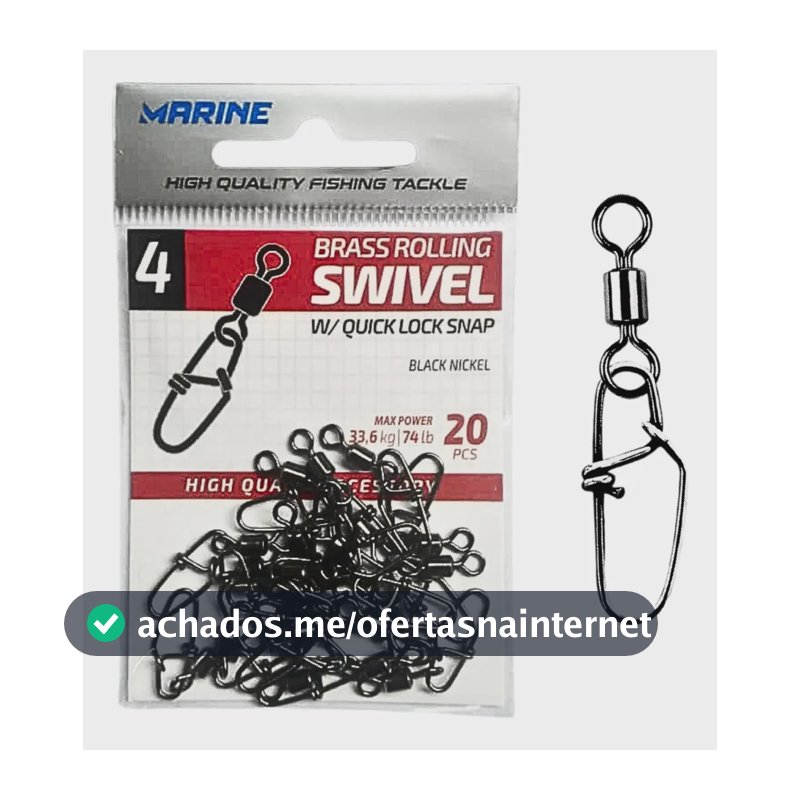 Girador Snap Quick Lock N4 Preto 33,6kg Profissional Marine