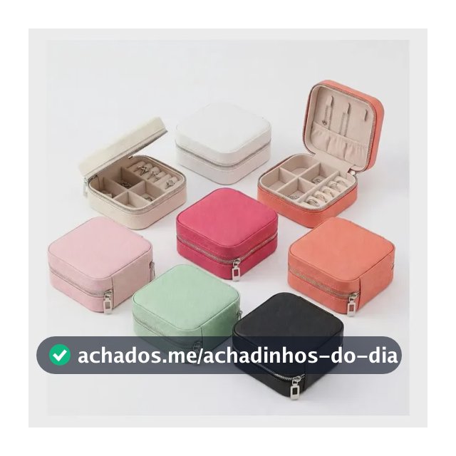 Kit 50 Mini Porta Jóias Viagem Maleta Caixa C/zíper Atacado