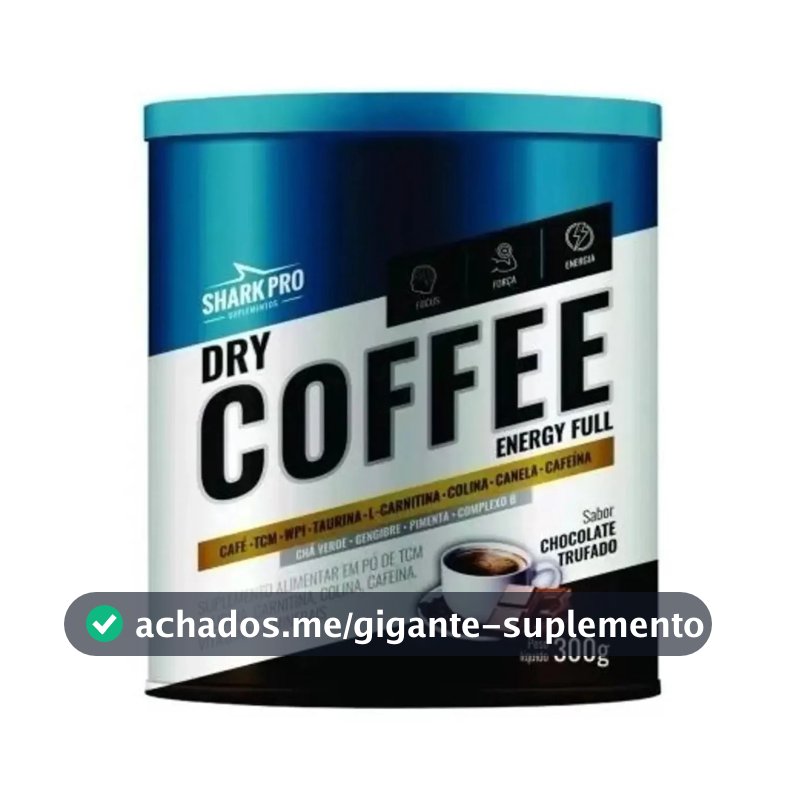 Dry-coffee Café Termogênico 300gr Sharkpro Saboroso Sabor Chocolate Trufado