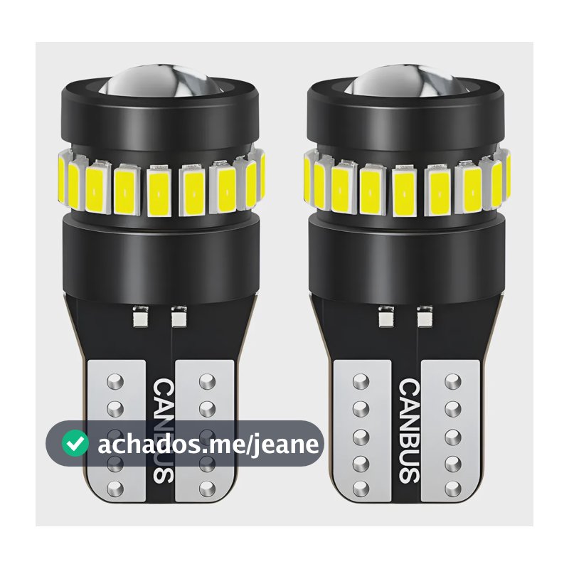 Par Lâmpadas Pingo T10 Projetor Canbus 6.000k Extra Forte T10 Branco Frio 6000k