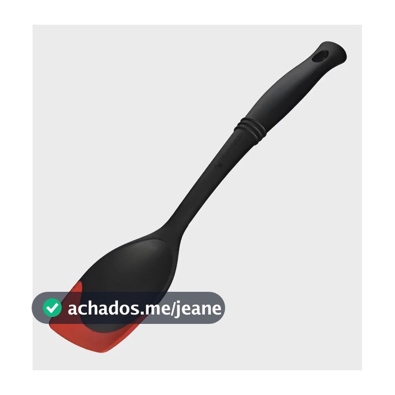 Colher de Silicone Le Creuset Premium Revolution Profissional Vermelha e Preto