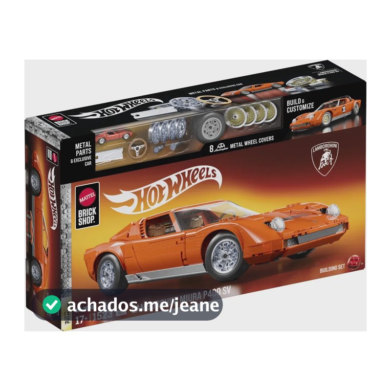 Carro Montável Mattel Brick Shop Lamborghini Miura P400 Sv