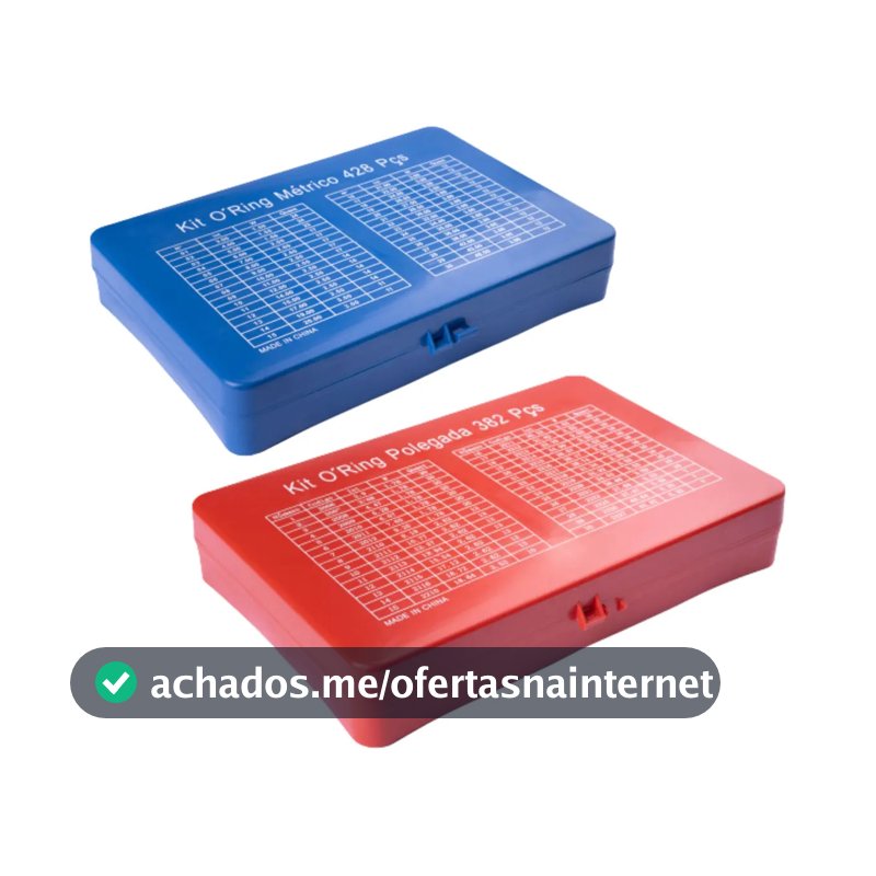 Kit de Anéis Oring com 810 Peças para Vedações – Azul e Vermelho