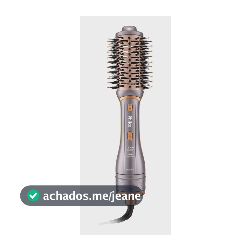 Escova Secadora Philco Pes19sg 3 Acessórios 1300w Cor Prata
