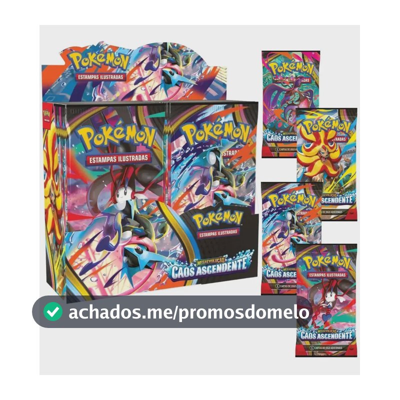 Booster Box 36 pacotes - Display 216 Cartas Pokémon Caos Ascendente Copag Português