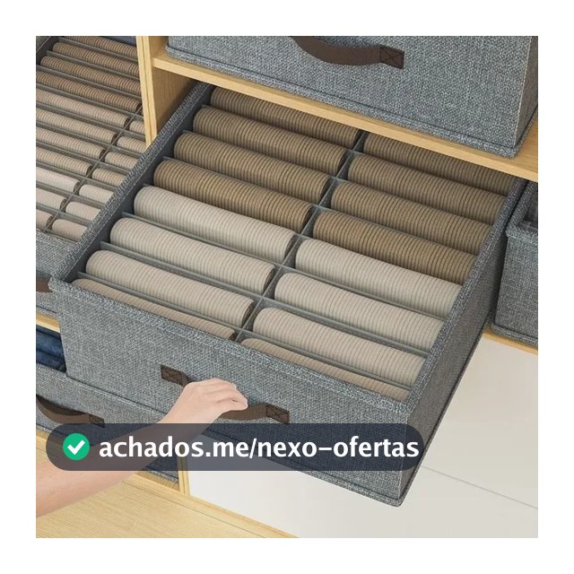 2 Caixa Organizador Roupeiro Closet Multiuso Grande Dobrável Cinza-escuro
