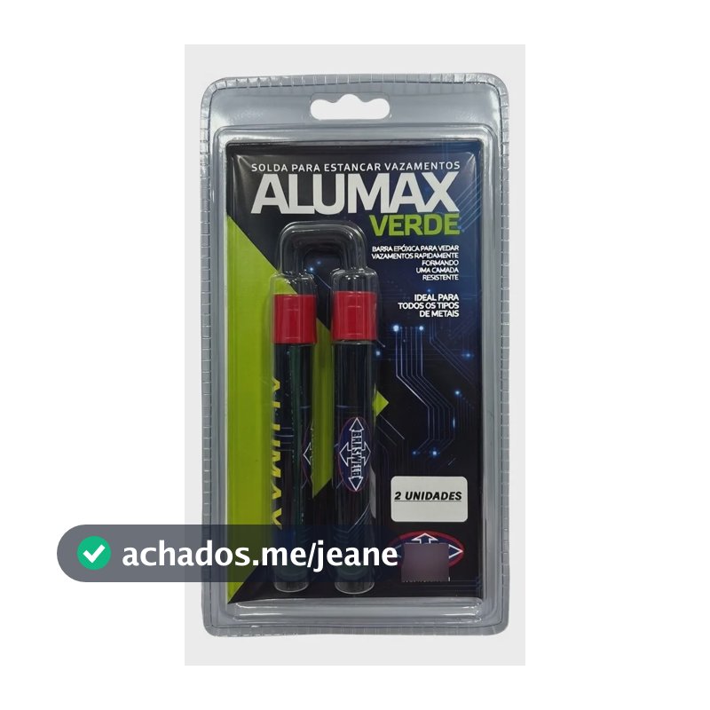 Solda Veda Vazamentos Refrigeração Alumax Barra Verde C/ 2un Verde