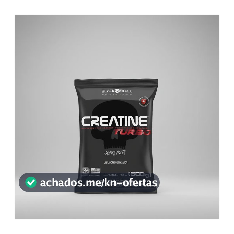 Creatine Turbo 500g Refil Black Skull USA Sem Sabor