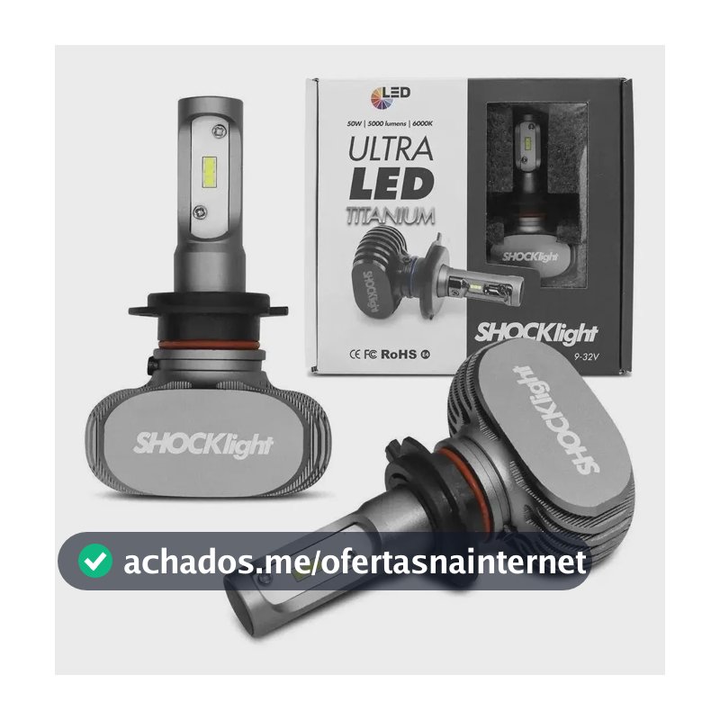 Kit Ultra Led Titanium Shocklight 10000lumens No Par 12/24v H7