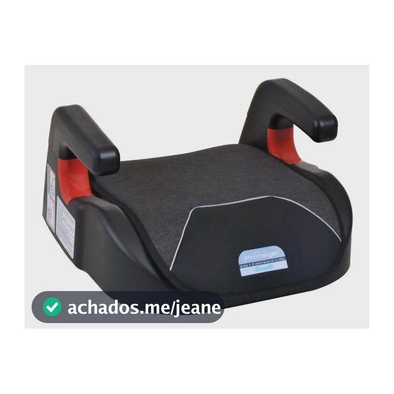 Assento Booster Burigotto Protege para Carro, Preto, de 15 a 36 kg