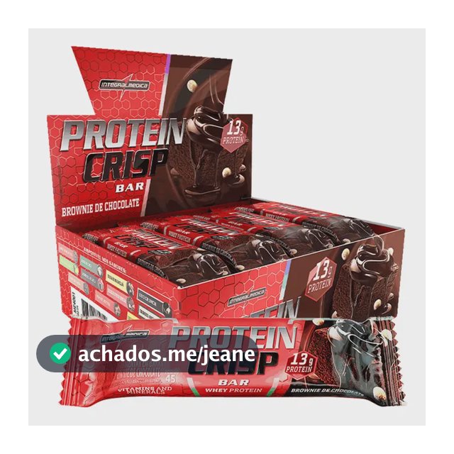 Caixa 12 Barras de Proteínas Protein Crisp Bar Barra Integralmédica