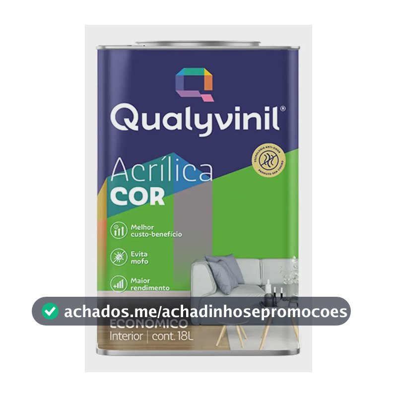 Tinta Acrilica Nova Cores Fosco Mais Econômica Amarelo Canario | Lata 18 Litros / Fosco Fosco
