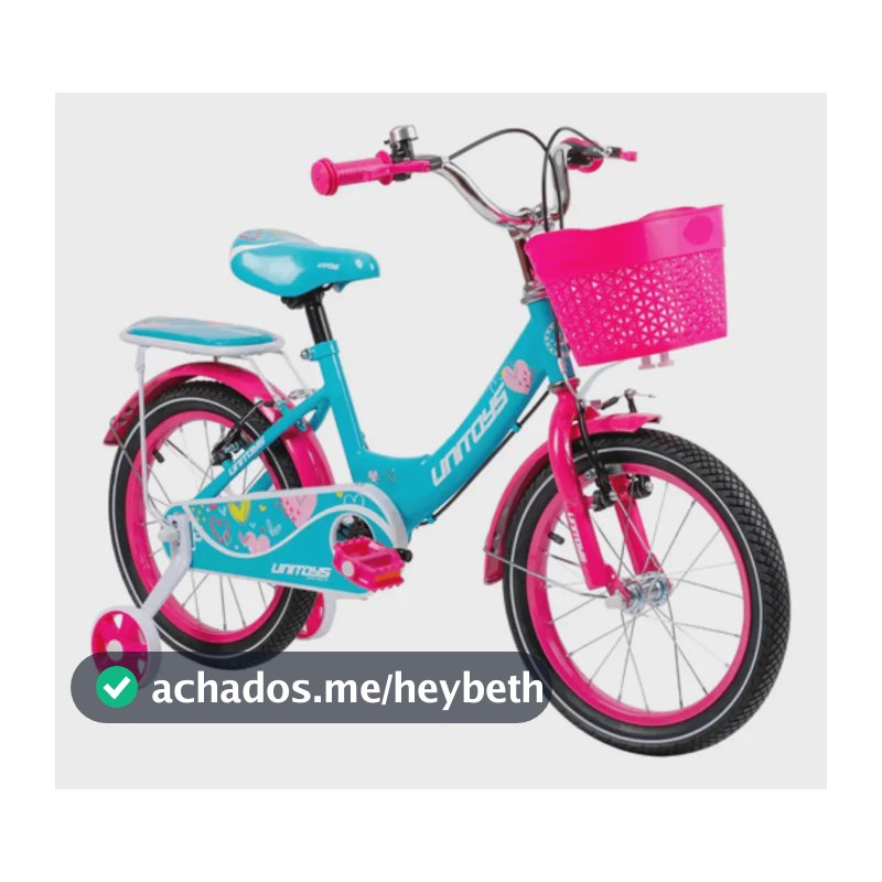 Bicicleta Passeio Aro 16 Para Crianças Unitoys Love Tiffany Com Cesta