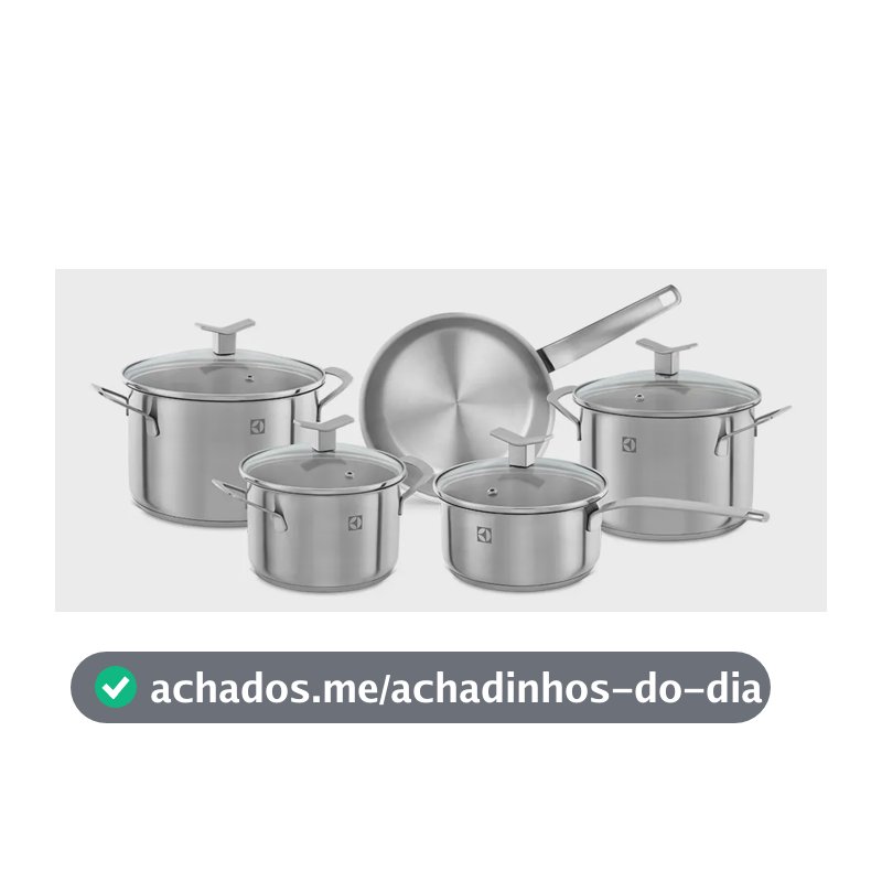 Electrolux Jogo de Panelas em Inox com 5 Peças Design com Fundo Triplo