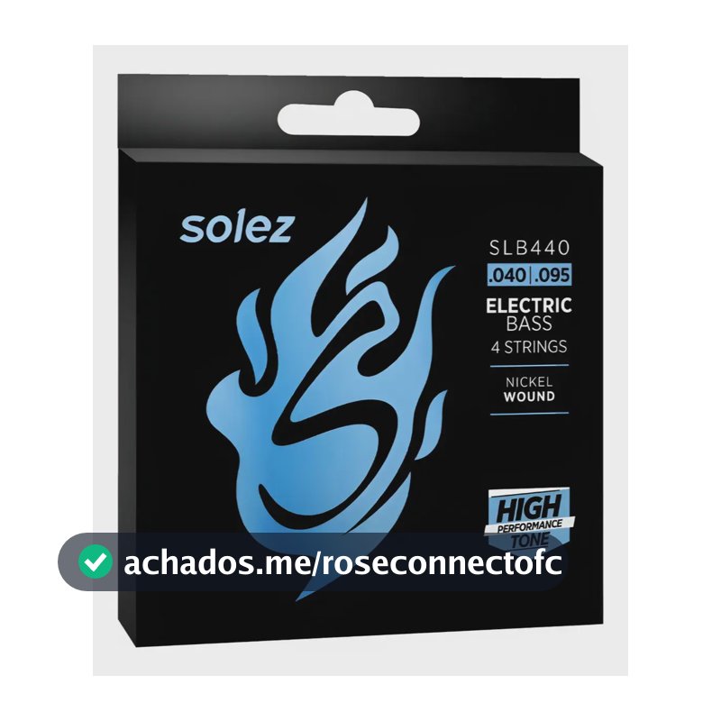 Encordoamento Baixo 4 Cordas 040 Solez SLB440 Nickel Wound