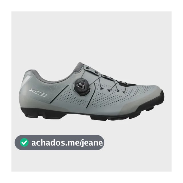 Sapatilha Shimano Xc302 Mtb Ciclismo Boa Spd Cinza Gelo