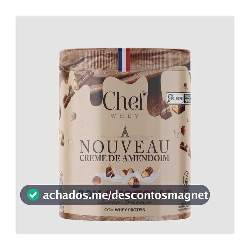 Pasta De Amendoim Premium com Whey Protein Sabor Choco Bueno 600g - Chef Whey