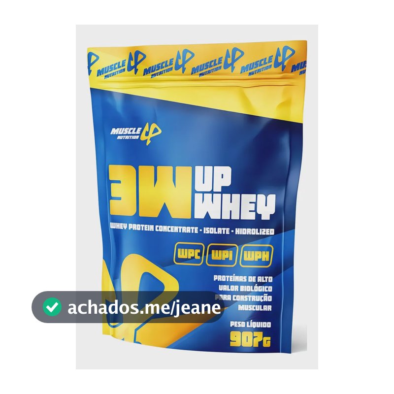 Whey Protein Muscle Up 3W Sabor Choconinho Hidrolisado Isolado