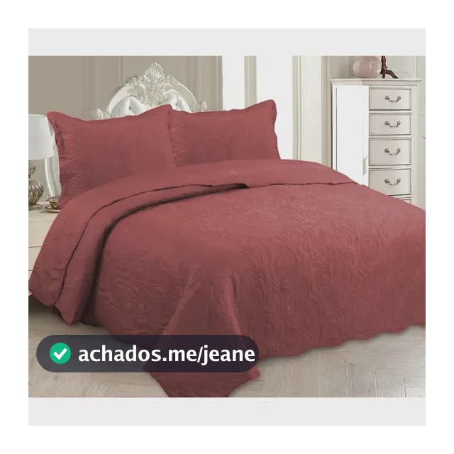 Kit Colcha Cama Box Jazmini Solteiro Cobre Leito 2 Pç Lindo